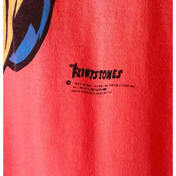 Vintage 90's Hanes Flintstones T-Shirt Large Fred Basketball Single Stitch - Picture 3 of 7
